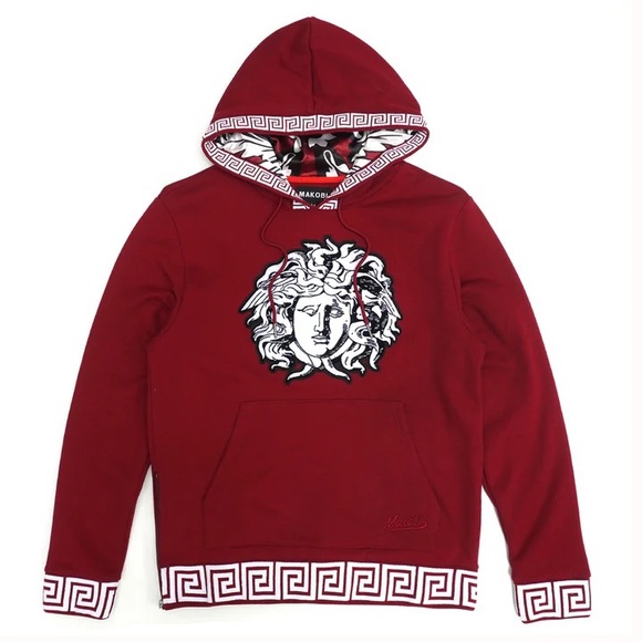 Makobi M4675 MEDUSA HOODIE - BURGUNDY - Picture 5 of 6
